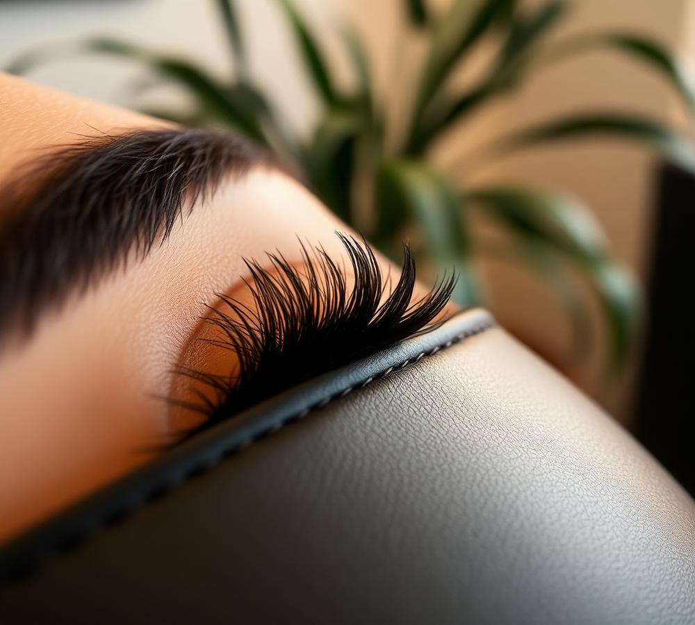Salon lash bed detail